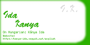 ida kanya business card