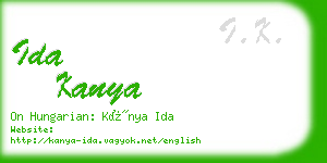 ida kanya business card